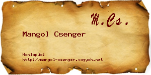 Mangol Csenger névjegykártya